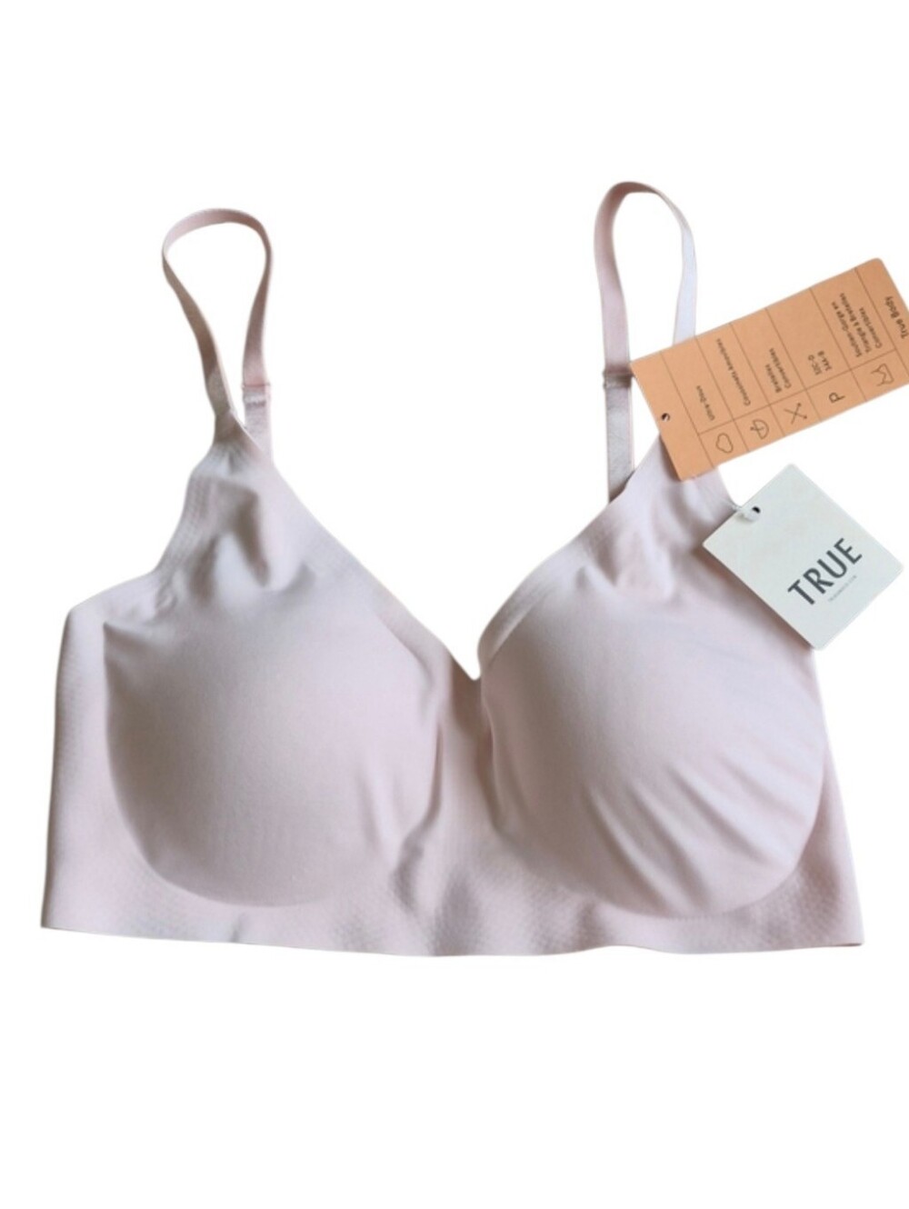 True & Co True Body Triangle Convertible Strap Bra Pink Small New with Tags
